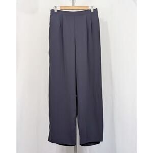 Vintage 90s Pants Gray Pleated Waist Wide Legs Misses Size L Norton McNaughton